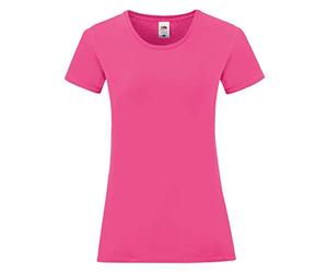 Fruit of the Loom - T-Shirt Manches Courtes Iconic - Femme (2XL) (Rose)