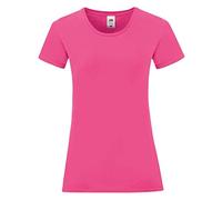Fruit of the Loom - T-Shirt Manches Courtes Iconic - Femme (XL) (Rose)