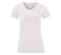 Fruit of the Loom - T-Shirt Manches Courtes Iconic - Femme (XS) (Blanc)