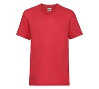 Fruit of the Loom - T-Shirt Manches Courtes Iconic - Unisexe (9-11 Ans) (Rouge)
