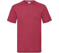 Fruit of the Loom T-shirt manches courtes pour homme, Rouge vintage rouge chiné, L
