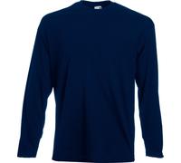 Fruit Of The Loom T-shirt manches longues col rond homme BC331 (S) (Bleu marine)