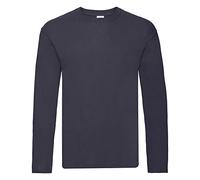 Fruit of the Loom - T-Shirt Manches Longues Original - Homme (L) (Bleu Marine)