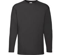 Fruit of the Loom - T-shirt manches longues pour homme "Valueweight" RW9748 (XL) (Noir)