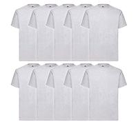 Fruit of The Loom T-Shirt Original pour Homme (Lot de 10), Gris, M