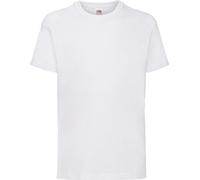 Fruit of the Loom T-shirt pour enfants, manches courtes (2 pièces/paquet) BC4269 (9-11 ans (140)) (Blanc)
