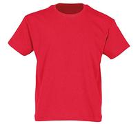 Fruit of the Loom – T-shirt pour garçon – rouge – 128 cm