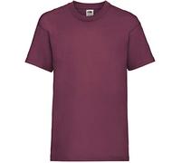 Fruit of the Loom T-shirt enfant BC329 manches courtes 12-13 ans (152) Bourgogne