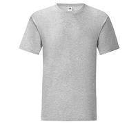 Fruit of the Loom Lot de 3 t-shirts Iconic T pour homme - Taille S à 5XL - Taille L - Couleur : gris chiné, gris, L