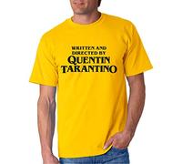 Fruit of the Loom T-shirt pour homme Written and Directed by Quentin Tarantino 100 % coton - Jaune - L