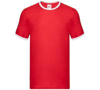 Fruit of the Loom T-Shirt Ringer À Manches Courtes Contraste S-3XL