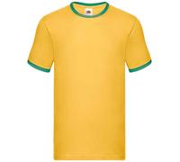 Fruit of the Loom T-Shirt Ringer À Manches Courtes Contraste S-3XL