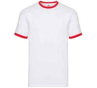 Fruit of the Loom T-Shirt Ringer À Manches Courtes Contraste S-3XL