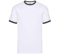Fruit of the Loom T-Shirt Ringer À Manches Courtes Contraste S-3XL
