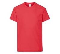 Fruit of The Loom T-Shirt Sofspun pour Fille, Rouge, 9-11 Ans