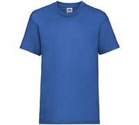 Fruit of the Loom – T-shirt Uni Crew Manches courtes Garçon Bleu marine 9-11 ans