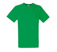 Fruit of the Loom T-shirt valueweight col en V de thé Large vert kelly