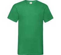 Fruit Of The Loom T-shirt Valueweight col V pour homme, manches courtes BC338 (2XL) (Vert Kelly)