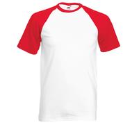 Fruit of the Loom tee de baseball à manches courtes homme - haut de raglan t-shi