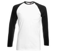 Fruit of the Loom tee de baseball à manches longues homme - haut de raglan t-shi