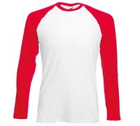 Fruit of the Loom tee de baseball à manches longues homme - haut de raglan t-shi