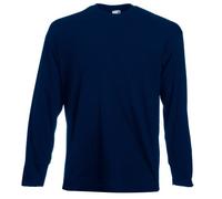 Fruit of the Loom - T-Shirt à manches longues - Homme bleu bleu foncé S