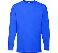 Fruit of the Loom Valueweight Long Sleeve Top de Sport, Bleu Marine, S Homme