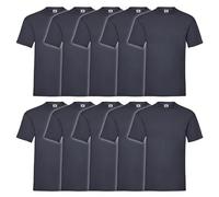 Fruit of the Loom Valueweight Lot de 10 t-shirts pour homme + sac de gym MyShirt gratuit, Deep Navy + Myshirt Sac de gym, XL