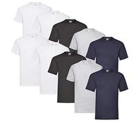Fruit of the Loom Valueweight Lot de 5 T-Shirts pour Homme, 4blanc/2noir/2gris/2navy, XXXXL