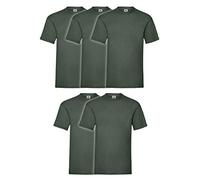 Fruit of the Loom Valueweight Lot de 5 T-Shirts pour Homme, citron vert, M