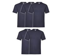 Fruit of the Loom Valueweight Lot de 5 t-shirts pour homme, Marine, 5XL