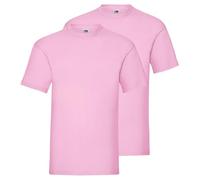 Fruit of the Loom Valueweight Lot de 5 t-shirts pour homme, Rose + sac en tissu Myshirt gratuit, XXXL