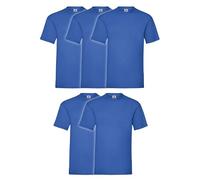 Fruit of the Loom Valueweight Lot de 5 t-shirts pour homme, Royal + Myshirt Sac en tissu, M