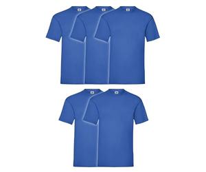 Fruit of the Loom Valueweight Lot de 5 t-shirts pour homme, Royal + Myshirt Sac en tissu, M
