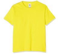 Fruit of the Loom Valueweight Short Sleeve, T-shirt Col Ras Du Cou Manches Courtes Mixte enfant,Jaune (Yellow),3-4 Ans (Taille fabricant:22)