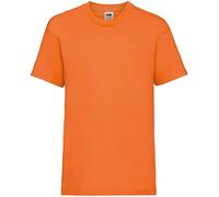 Fruit of the Loom Valueweight Short Sleeve, T-shirt Col Ras Du Cou Manches Courtes Mixte enfant,Orange (Orange),9-11 Ans (Taille fabricant:32)