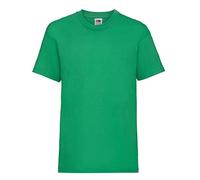Fruit of the Loom Valueweight Short Sleeve, T-shirt Col Ras Du Cou Manches Courtes Mixte enfant,Vert (Kelly Green),3-4 Ans (Taille fabricant:22)