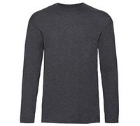 Fruit of The Loom Valueweight T-shirt à manches longues et col rond pour homme, XL