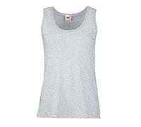 Fruit of the Loom Valueweight, T-Shirt coupe cintrée Col chemise classique Sans manche Femme (Lot de 5) , Gris (Heather Grey 94), 38 (taille fabricant:Small)
