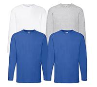 Fruit of the Loom Valueweight T-shirt de sport à manches longues pour hommes, M
