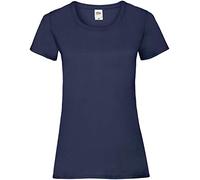 Fruit of the Loom - Valueweight - T-shirt (Lot de 5) - Femme - Bleu (Navy 32) - Taille: L