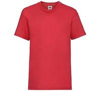 Fruit of the Loom - Valueweight - T-shirt pour enfant - Rouge - 164 - EU
