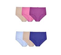 Fruit of The Loom Women’s Plus Size Fit for Me Beyondsoft Assorted Brief, 6 Pack