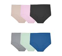 Fruit of the Loom Women's Breathable Underwear Multipack (Assorted), Cotton Mesh-Brief (6 Pack), Large (7)