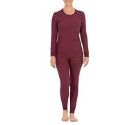 Fruit of The Loom Women's Micro Waffle Premium Thermal Set, Merlot Heather, Small