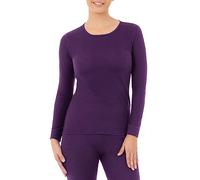 Fruit of The Loom Women's Micro Waffle Premium Thermal Underwear Tee Shirt, Violet, 4X Plus
