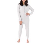 Fruit of the Loom Women's Micro Waffle Premium Thermal Union Suit, White, Medium-Large