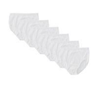 Fruit Of The Loom Women's Plus Fit For Me Culottes En Coton Blanc (Paquet De 6)