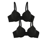 Fruit of The Loom Women's T-Shirt Bra, Black Hue/Black Hue