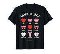 Fruit of The Spirit Bows Hearts Galatians 5:22 Christian T-Shirt